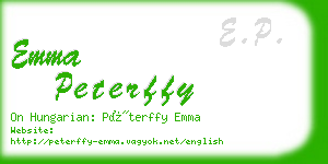 emma peterffy business card